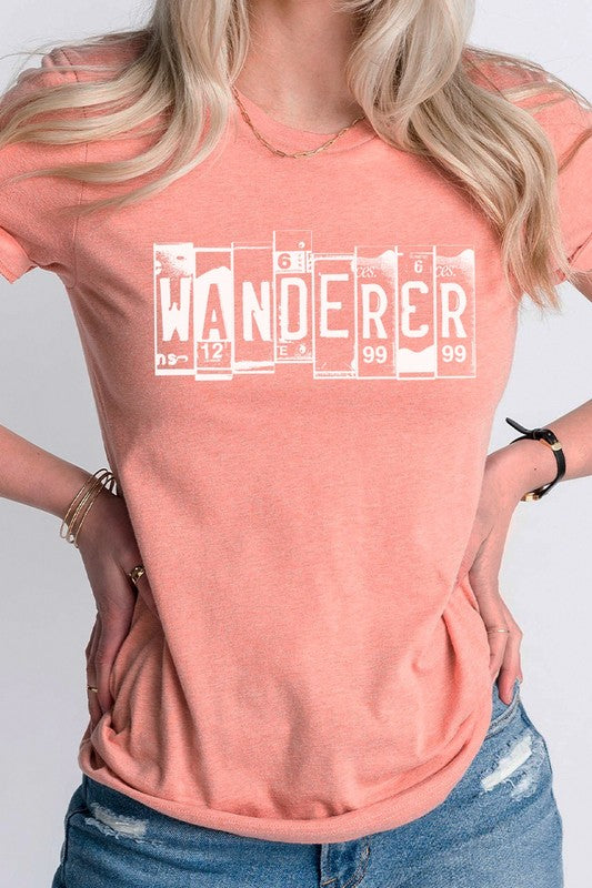 Wanderer License Plate Road Tripping Graphic Tee