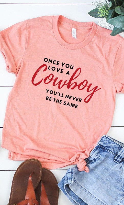 Love A Cowboy Graphic Tee T-Shirt PLUS