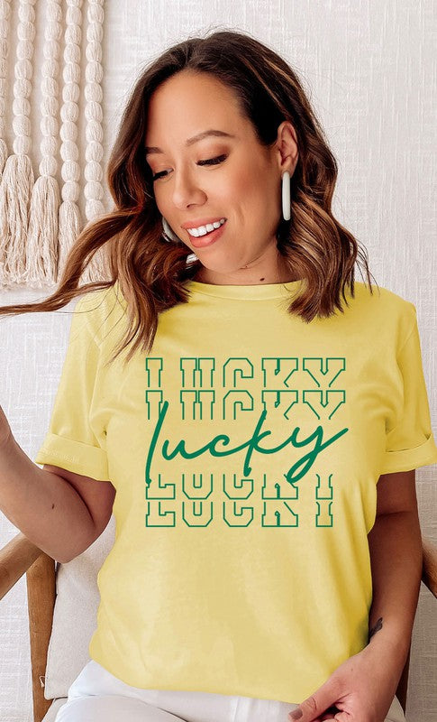 Vintage Lucky Graphic Tee T-Shirt PLUS