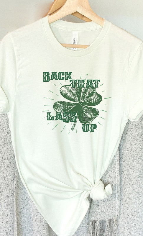 Back That Lass Up Lucky Shamrock PLUS Graphic Tee