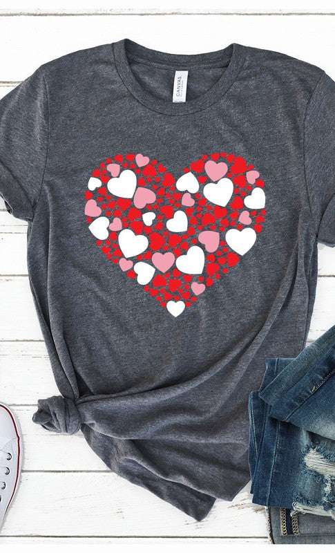 Multiple Heart Graphic Tee T-Shirt PLUS