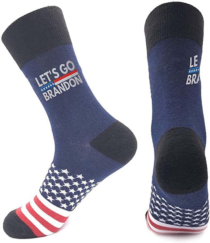 Fashion Print LET'S GO BRANDON Cotton Socks