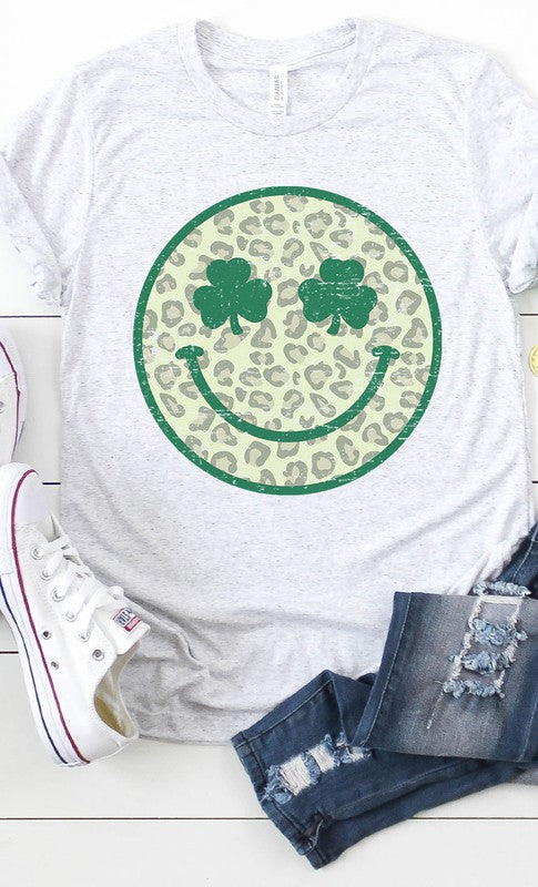 Retro St Pattys Smiley Graphic Tee