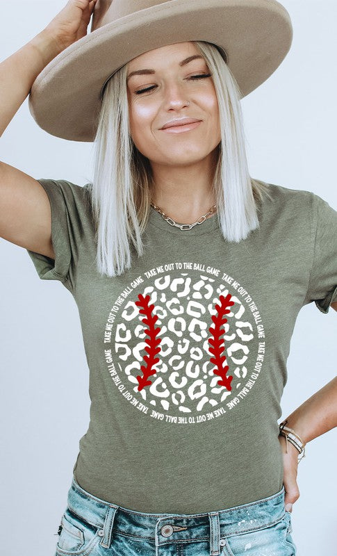 Leopard Baseball Graphic Tee T-Shirt