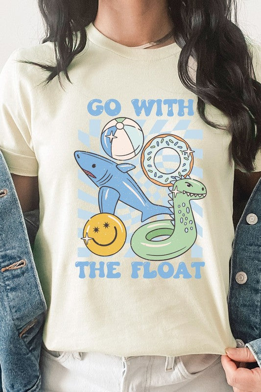 Blue Go With The Float Pool Toys Graphic Tee