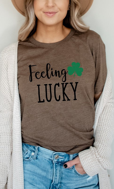 Feeling Lucky Shamrock Graphic Tee T-Shirt