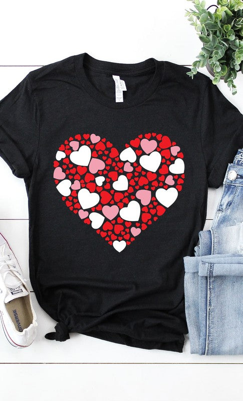 Multiple Heart Graphic Tee T-Shirt PLUS