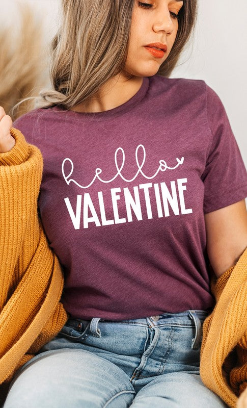 Hello Valentine Graphic Tee T-Shirt