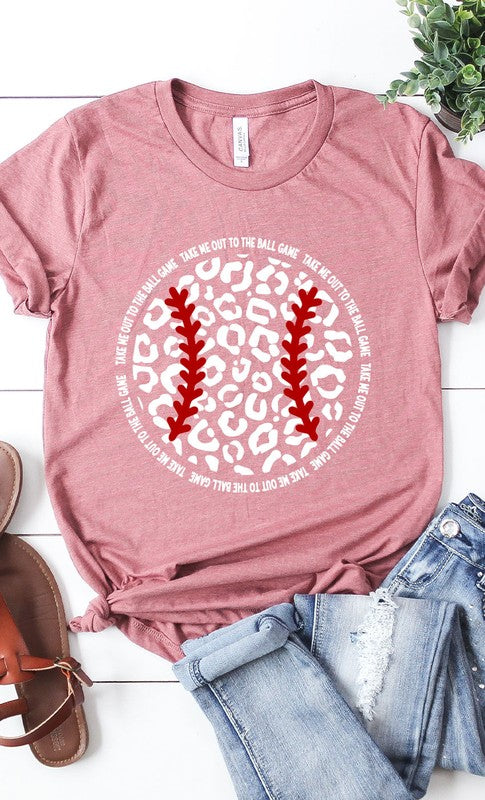 Leopard Baseball Graphic Tee T-Shirt