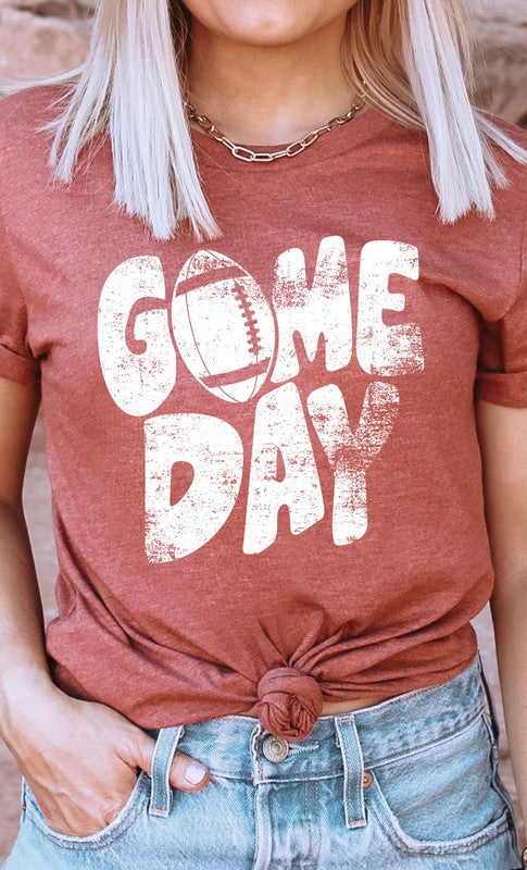 Distressed Game Day Graphic Tee T-Shirt