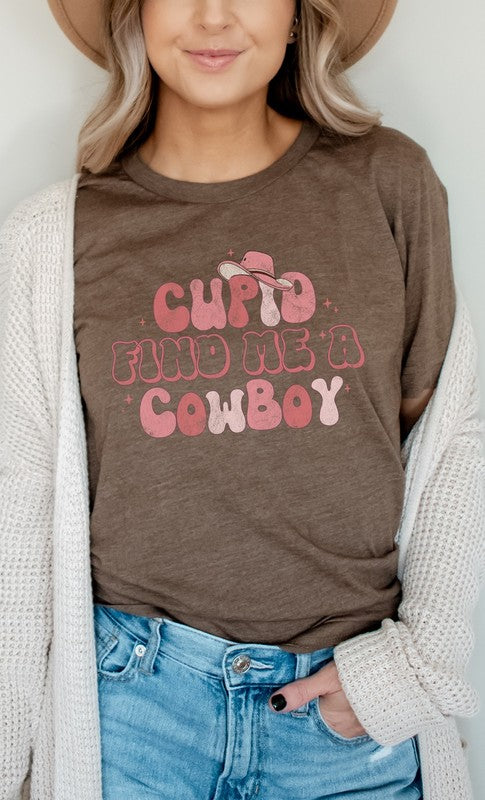 Cupid Find me a Cowboy PLUS SIZE Graphic Tee T-Shirt