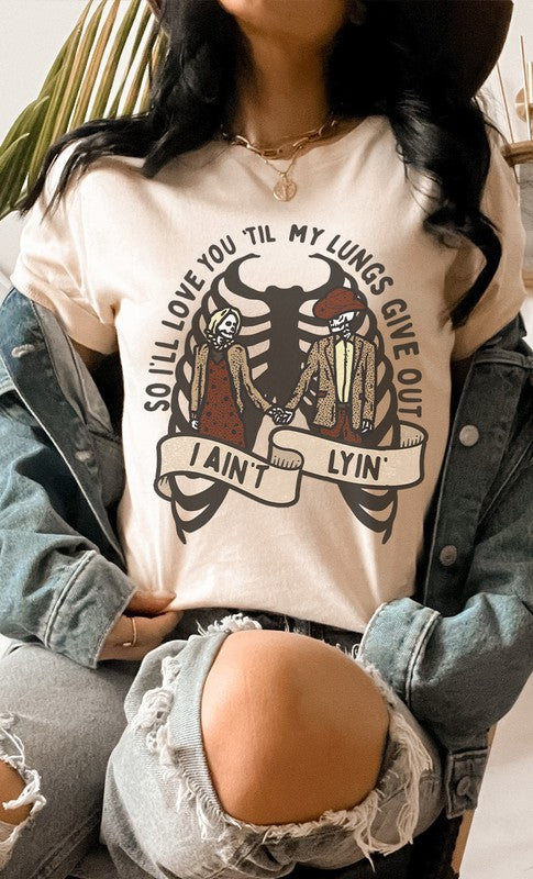 Love You Til My Lungs Give Out PLUS Graphic Tee