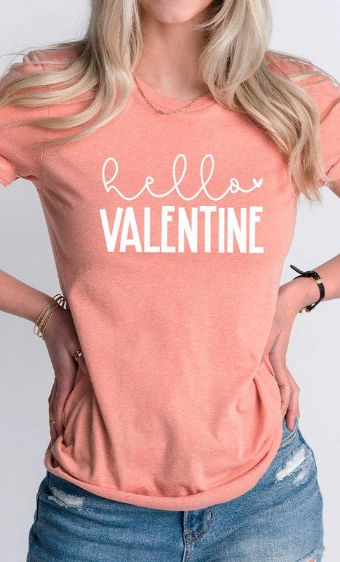 Hello Valentine Graphic Tee T-Shirt