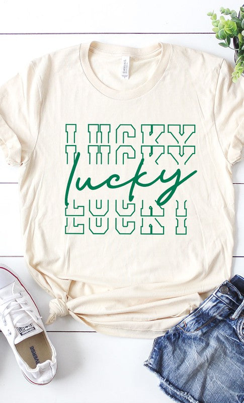 Vintage Lucky Graphic Tee T-Shirt PLUS