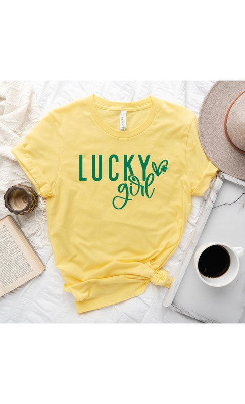 Lucky Girl Graphic Tee T-Shirt PLUS