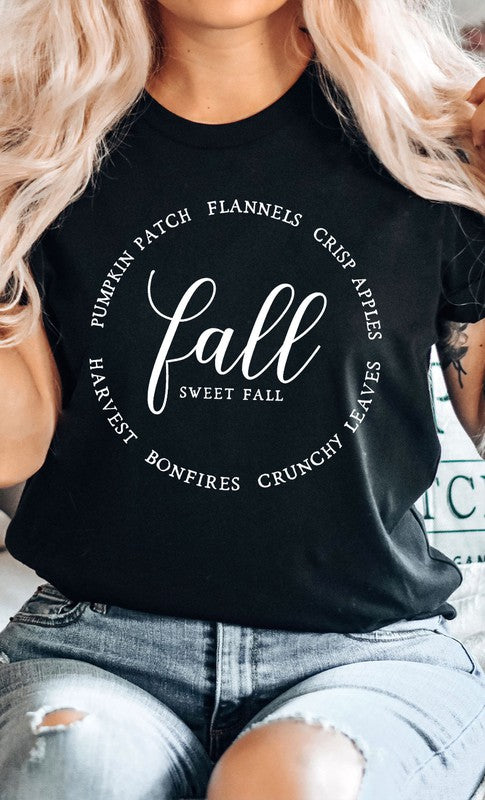 Fall Favorites Circle Graphic Tee T-Shirt