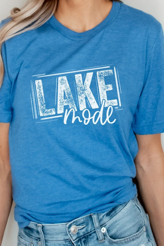 Lake Mode Summer Break Vacation Swim Graphic Tee