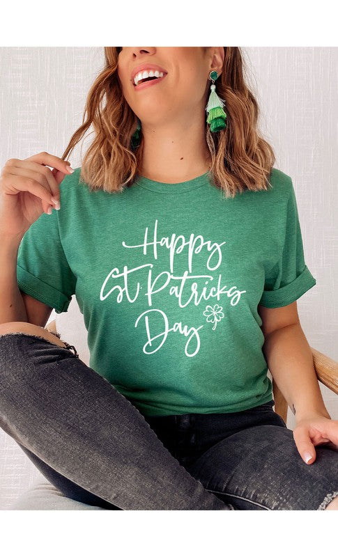 Happy St Patricks Day Graphic Tee T-Shirt