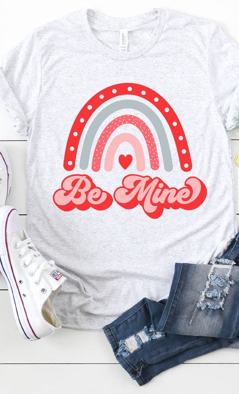 Retro Be Mine Rainbow Graphic Tee PLUS