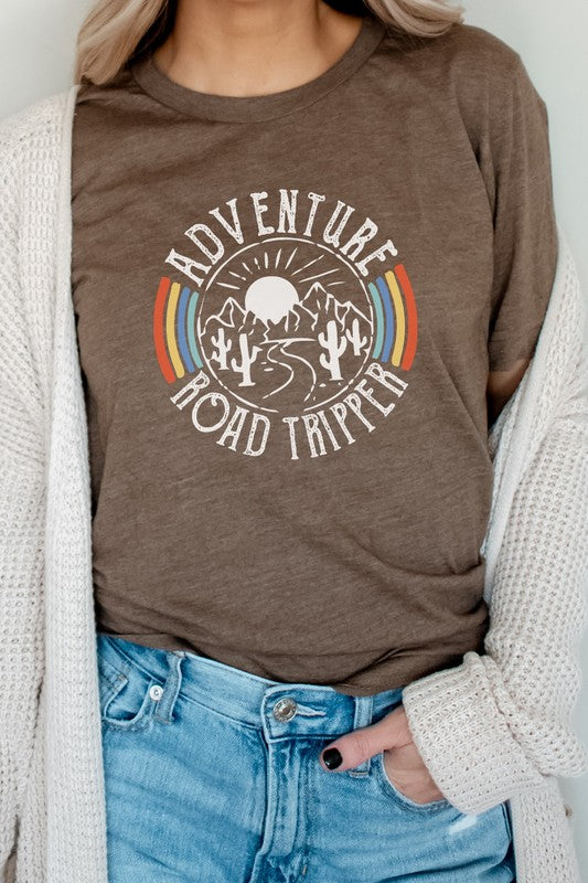 Adventure Road Tripper Desert Rainbow Graphic Tee