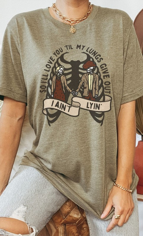 Love You Til My Lungs Give Out PLUS Graphic Tee