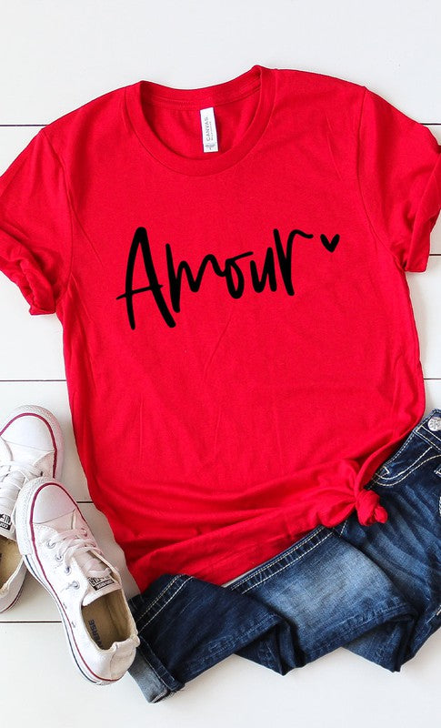 Amour Valentines Graphic Tee T-Shirt PLUS