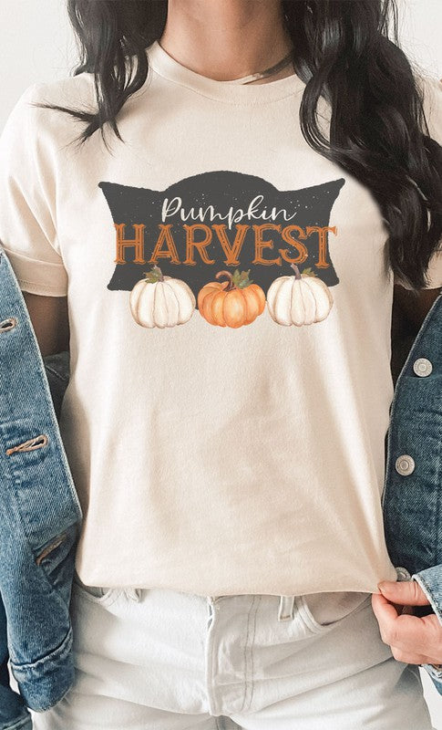 Vintage Pumpkin Harvest Graphic Tee T-Shirt PLUS