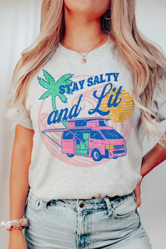 STAY SALTY AND LIT Graphic Tee