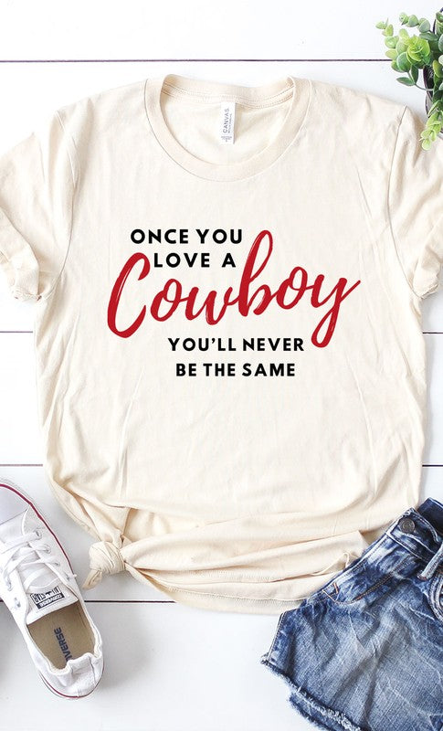 Love A Cowboy Graphic Tee T-Shirt