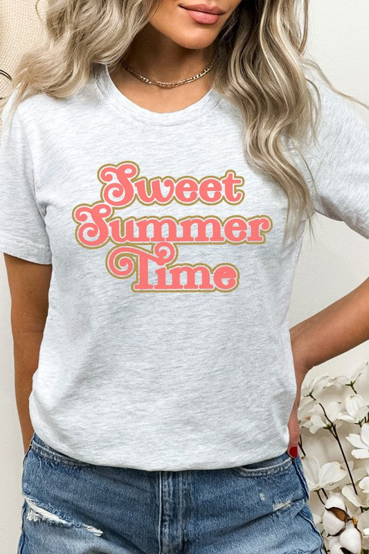 Retro Metallic Sweet Summer Time Graphic Tee T-Shirt