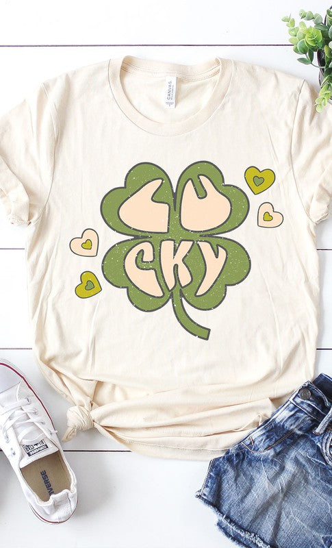 Retro Lucky Clover Graphic Tee PLUS