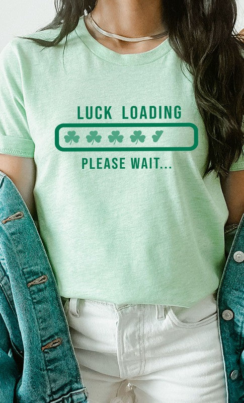 Clover Luck Loading St Patricks Graphic Tee T-Shirt