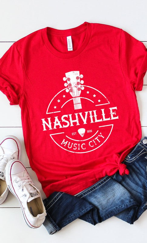 Nashville Music City Graphic Tee T-Shirt