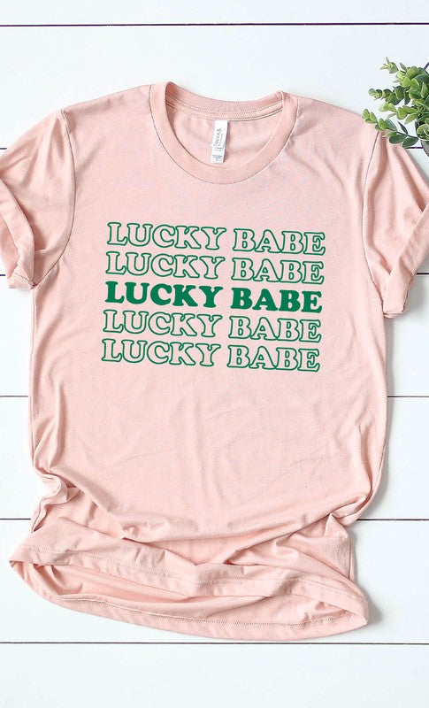 Retro Lucky Babe Graphic Tee T-Shirt PLUS