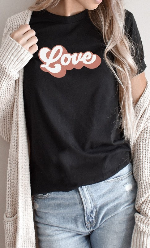 Retro Love Valentines Day PLUS SIZE Graphic Tee T-Shirt