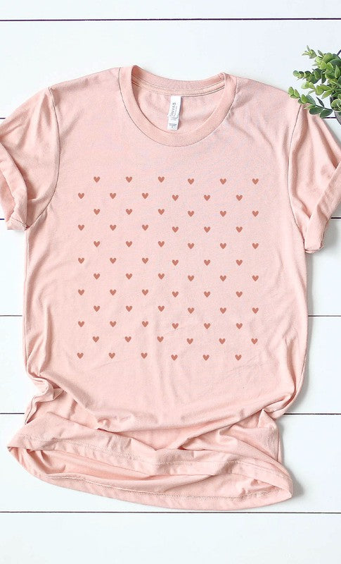 Polkadot Heart Graphic Tee T-Shirt PLUS