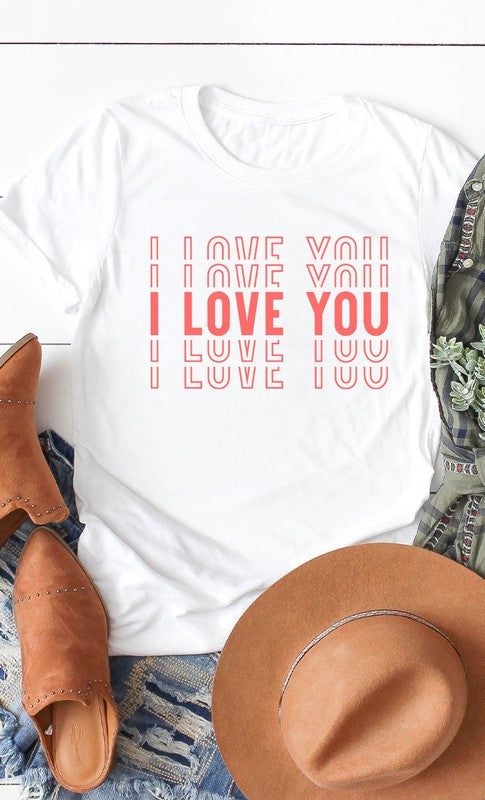 I Love You Graphic Tee T-Shirt PLUS