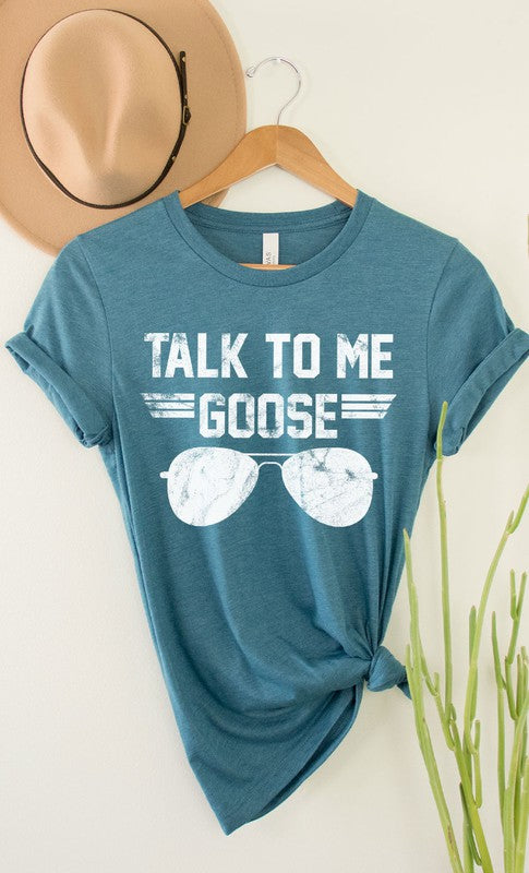 Talk to Me Goose White Ink Graphic Tee T-Shirt