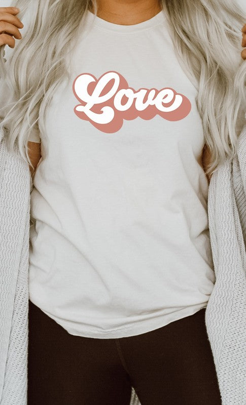 Retro Love Valentines Day PLUS SIZE Graphic Tee T-Shirt