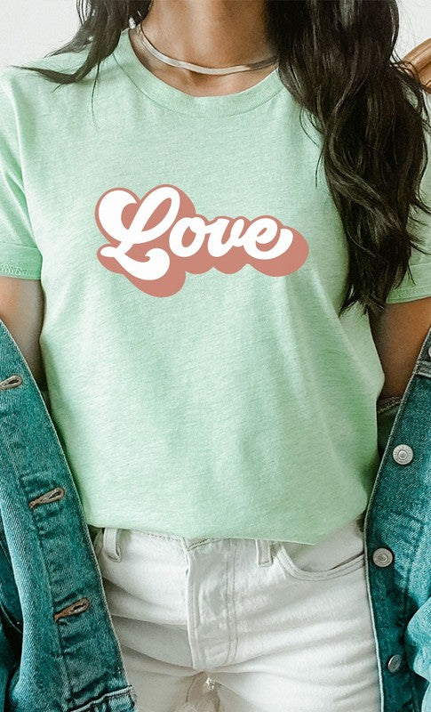 Retro Love Valentines Day PLUS SIZE Graphic Tee T-Shirt