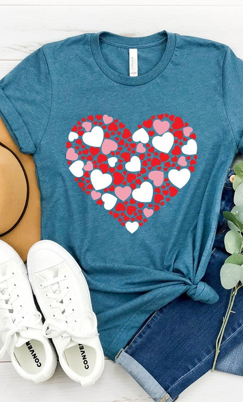 Multiple Heart Graphic Tee T-Shirt PLUS