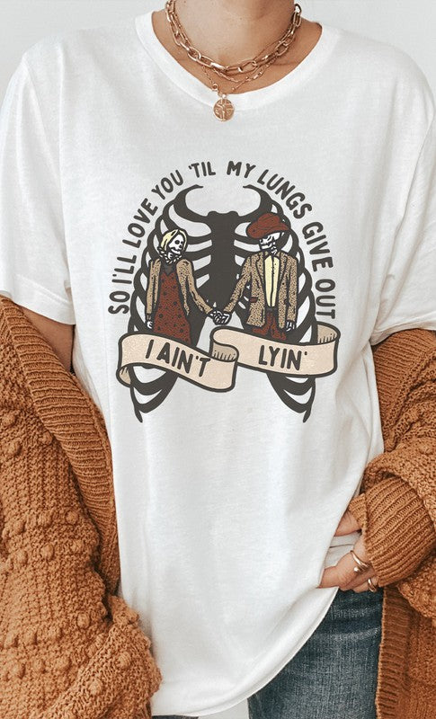 Love You Til My Lungs Give Out PLUS Graphic Tee