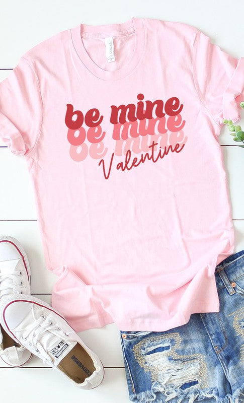 Retro Be Mine Valentine Graphic Tee T-Shirt