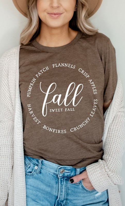 Fall Favorites Circle Graphic Tee T-Shirt