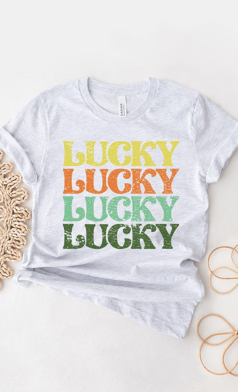 Lucky Retro Vintage St Patricks PLUS Graphic Tee