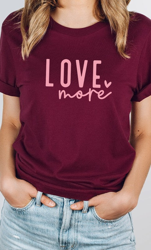 Love More Heart PLUS SIZE Graphic Tee T-Shirt