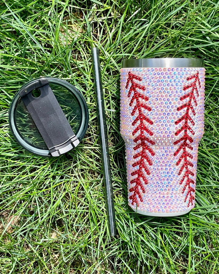 Crystal BASEBALL "Blinged Out" Tumbler