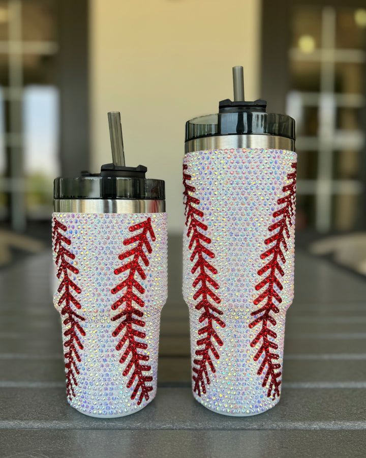 Crystal BASEBALL "Blinged Out" Tumbler