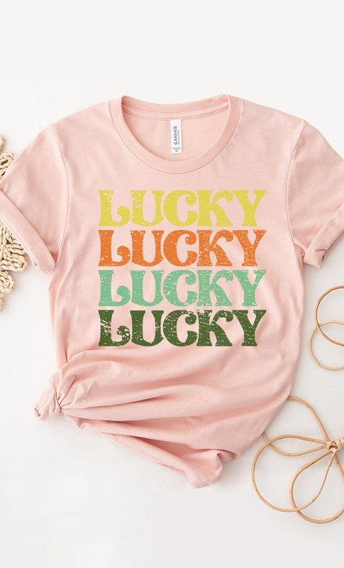 Lucky Retro Vintage St Patricks PLUS Graphic Tee