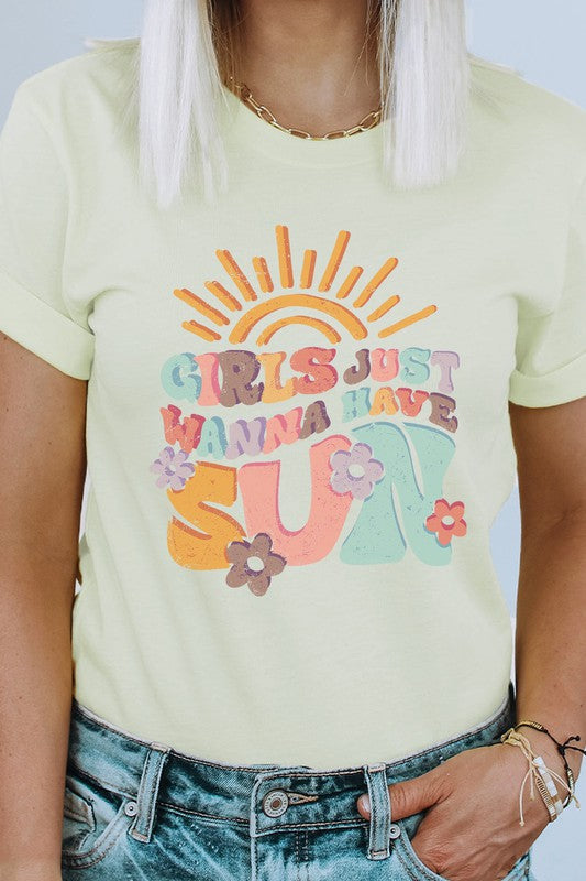 Girls Just Wanna Have Sun Summer Graphic Tee